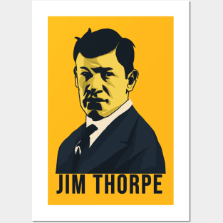 Native American Jim Thorpe Vector Shirt Design Posters and Art